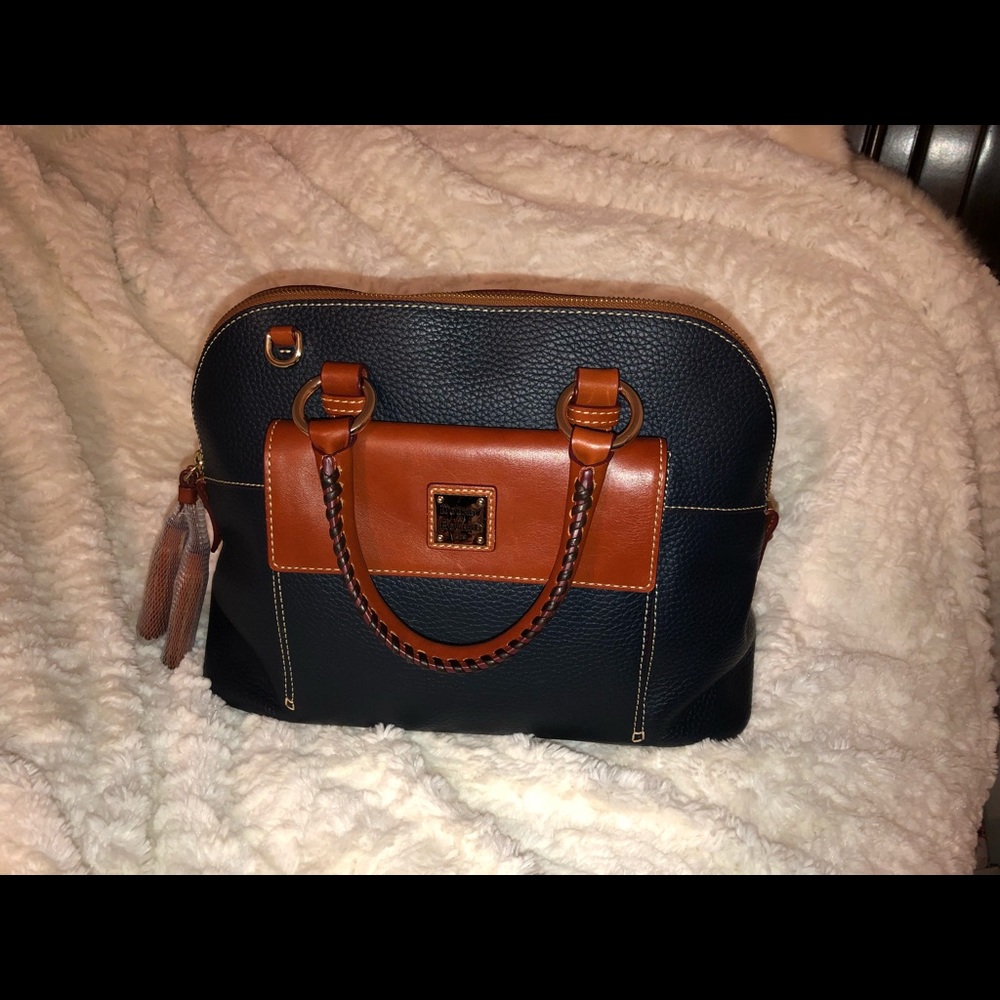 Dooney & Bourke Midnight Pebble Leather Satchel